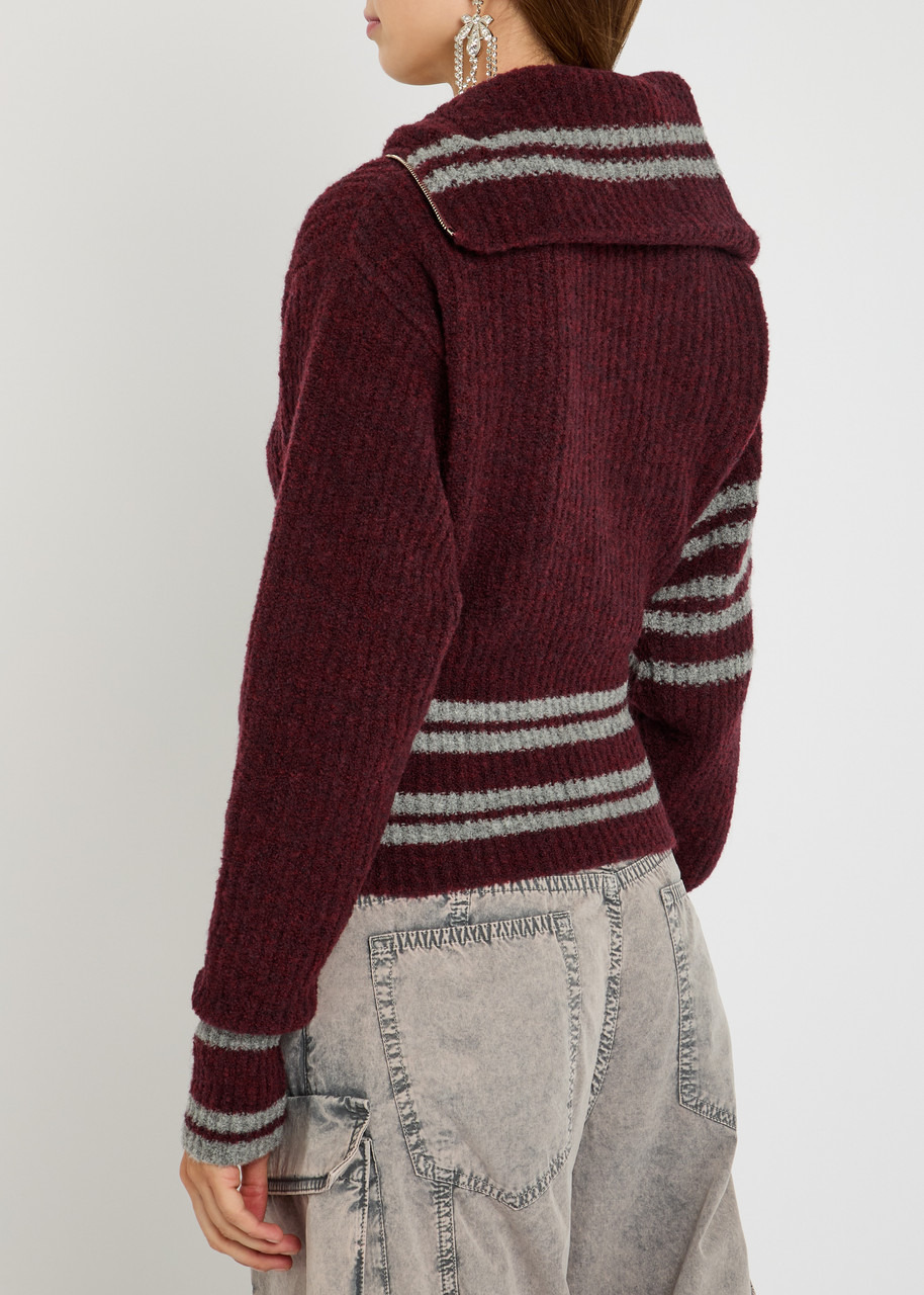 The Attico Striped Wool-blend Cardigan - 3