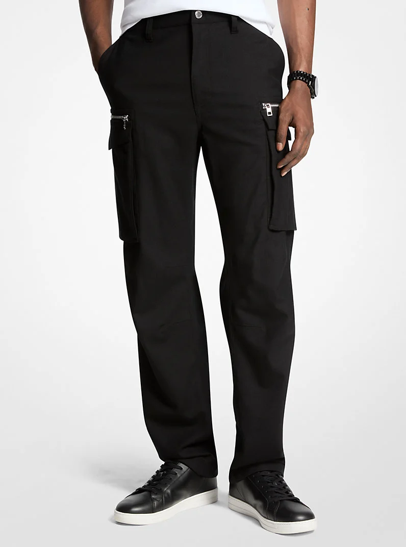 Stretch Wool Cargo Pants - 1