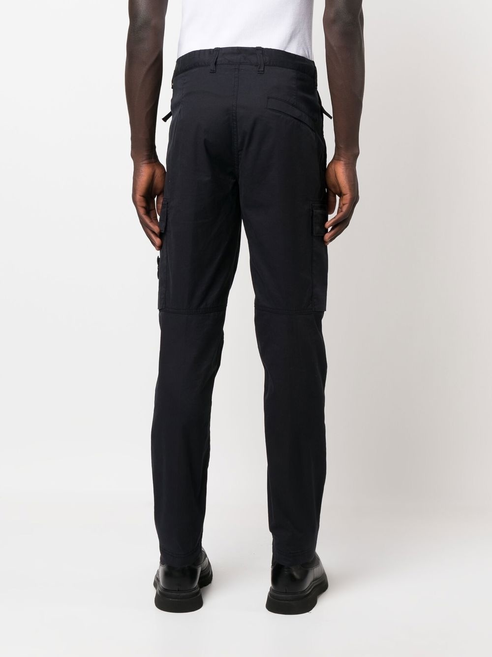 logo-patch cargo trousers - 4