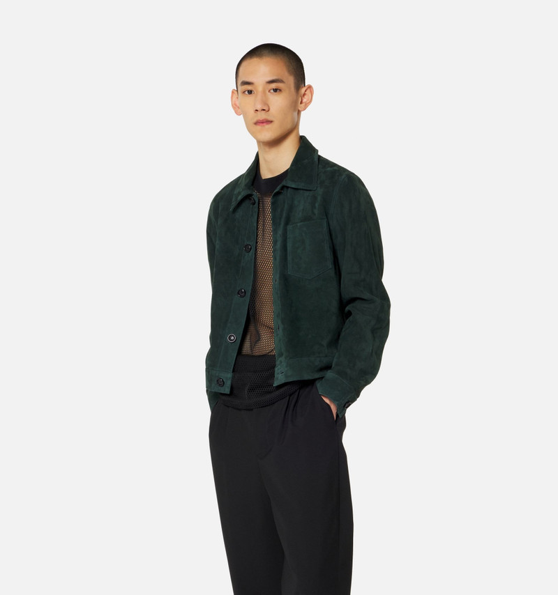 AMI Paris Suede Buttoned Overshirt outlook