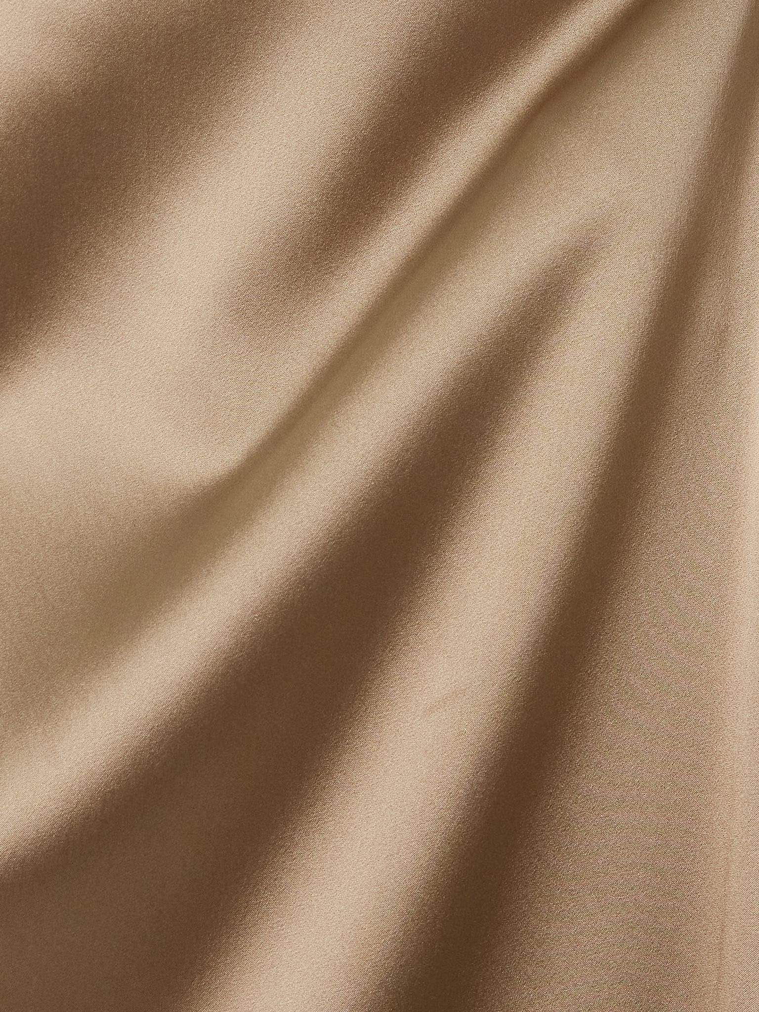 Mila silk-blend satin maxi dress Camel - 4