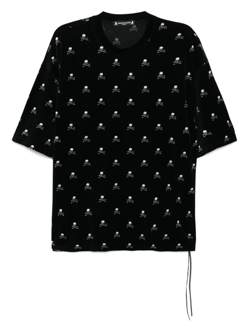 velvet logo-print T-shirt - 1