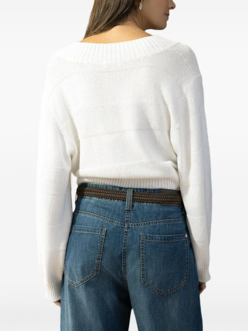 Brunello Cucinelli long-sleeve V-neck sweater outlook