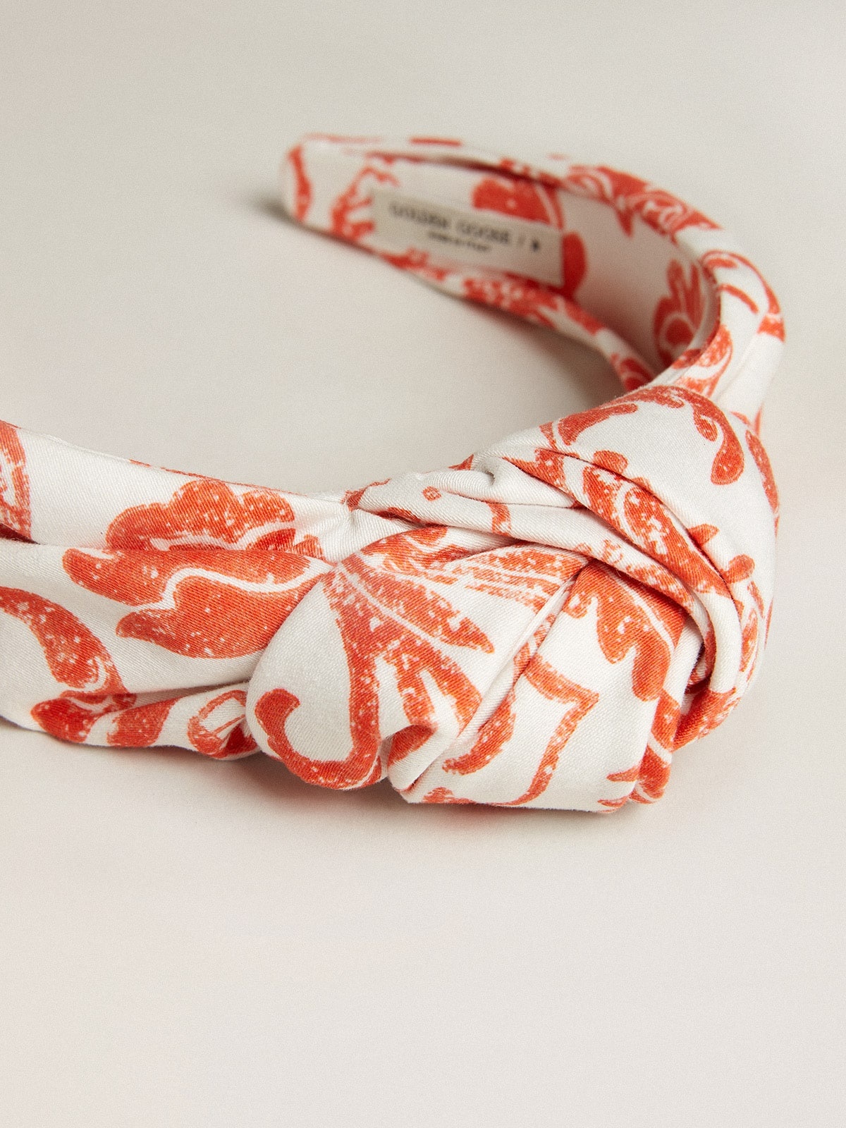 Coral-red hairband - 4