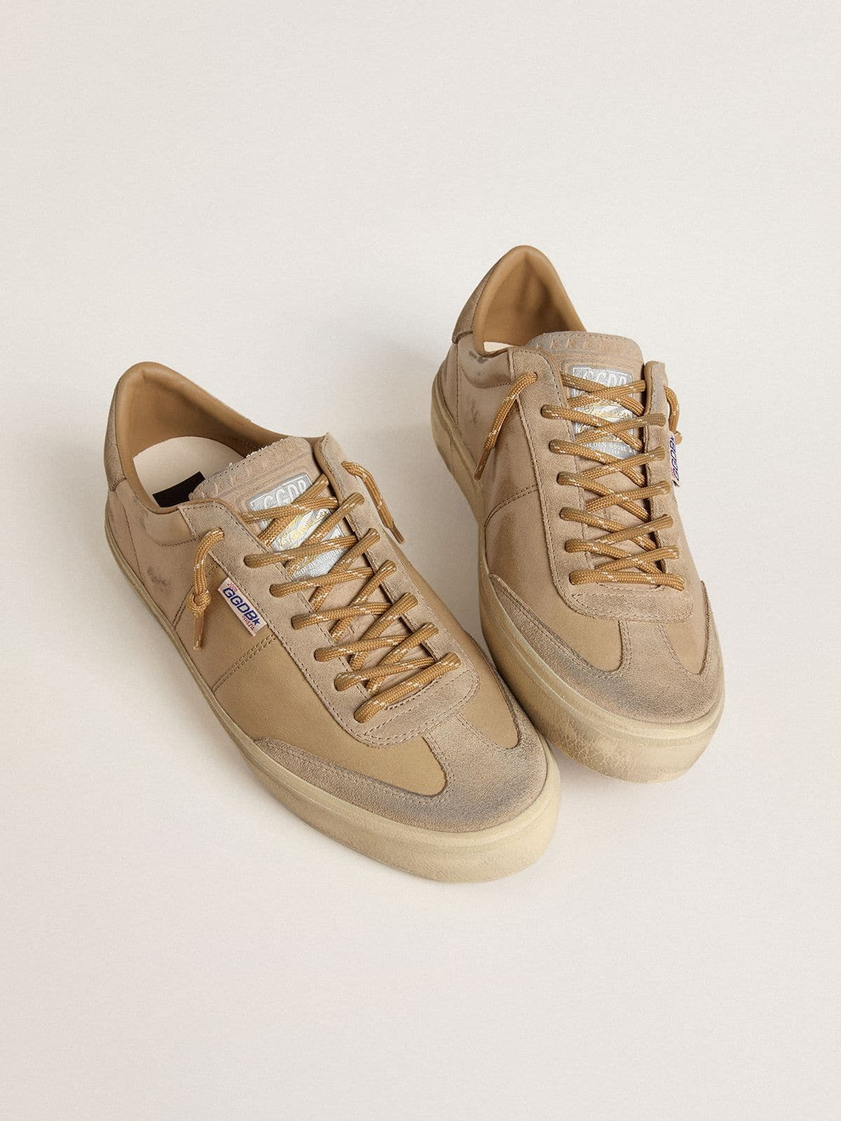 Men's Soul Star in beige naplak with beige suede heel tab - 2