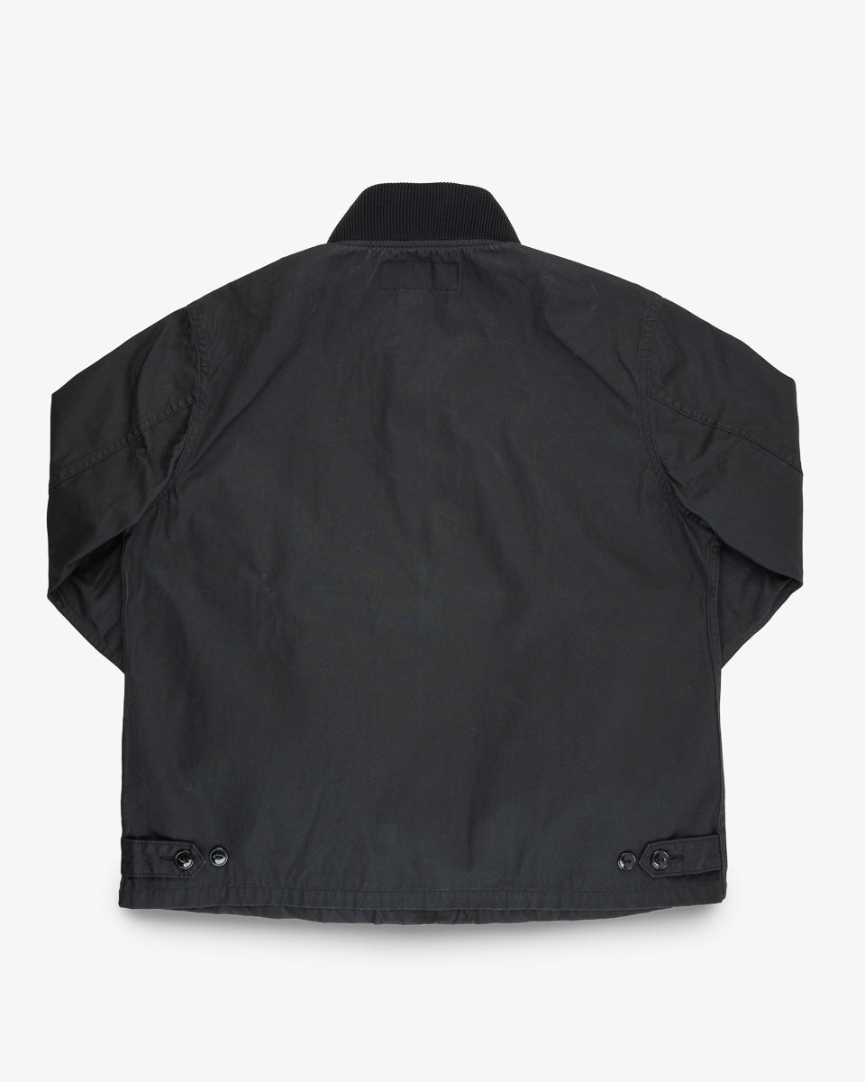 IHJ-145-BLK 7oz Rubber Wax Coated Windbreaker - Black - 6