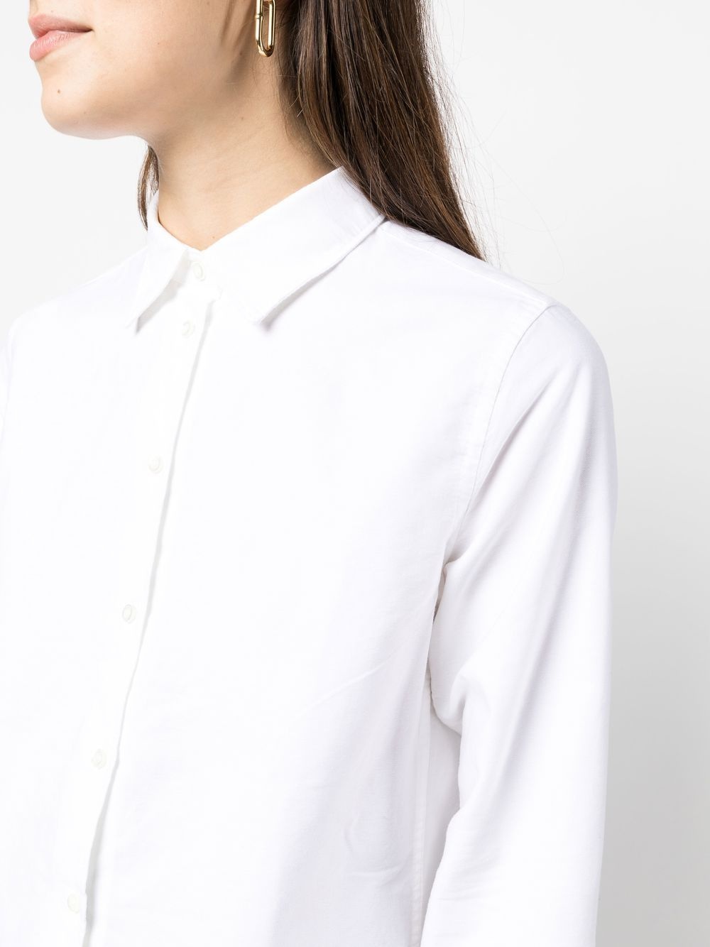 cotton long-sleeved shirt - 5