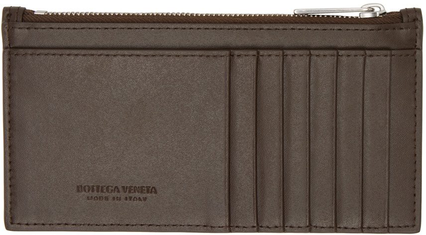 ☆BOTTEGA VENETA☆ Cassette Zipper Card Holder Mather Brown Bottega Veneta® Women's Cassette Zip Around Wallet in Madder