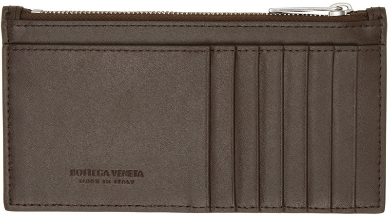 Bottega Veneta Brown Long Cassette Zippered Card Holder outlook