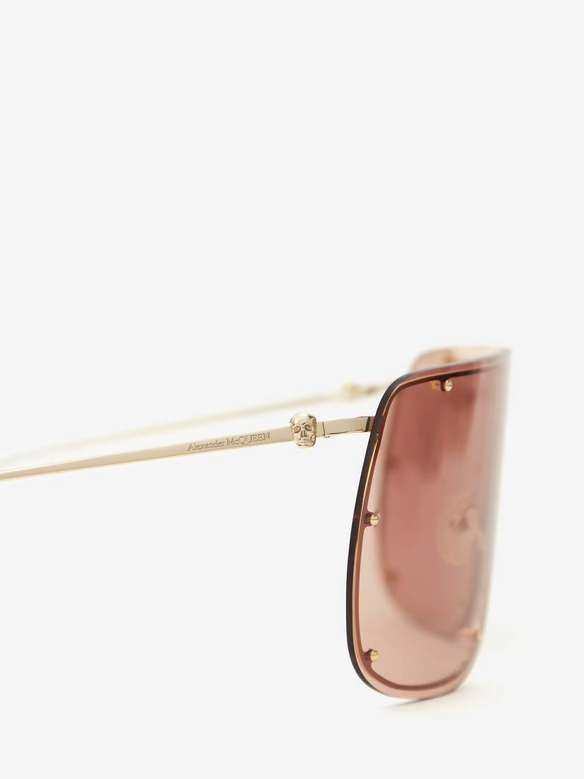 Skull Mask Sunglasses in Gold/brown - 4