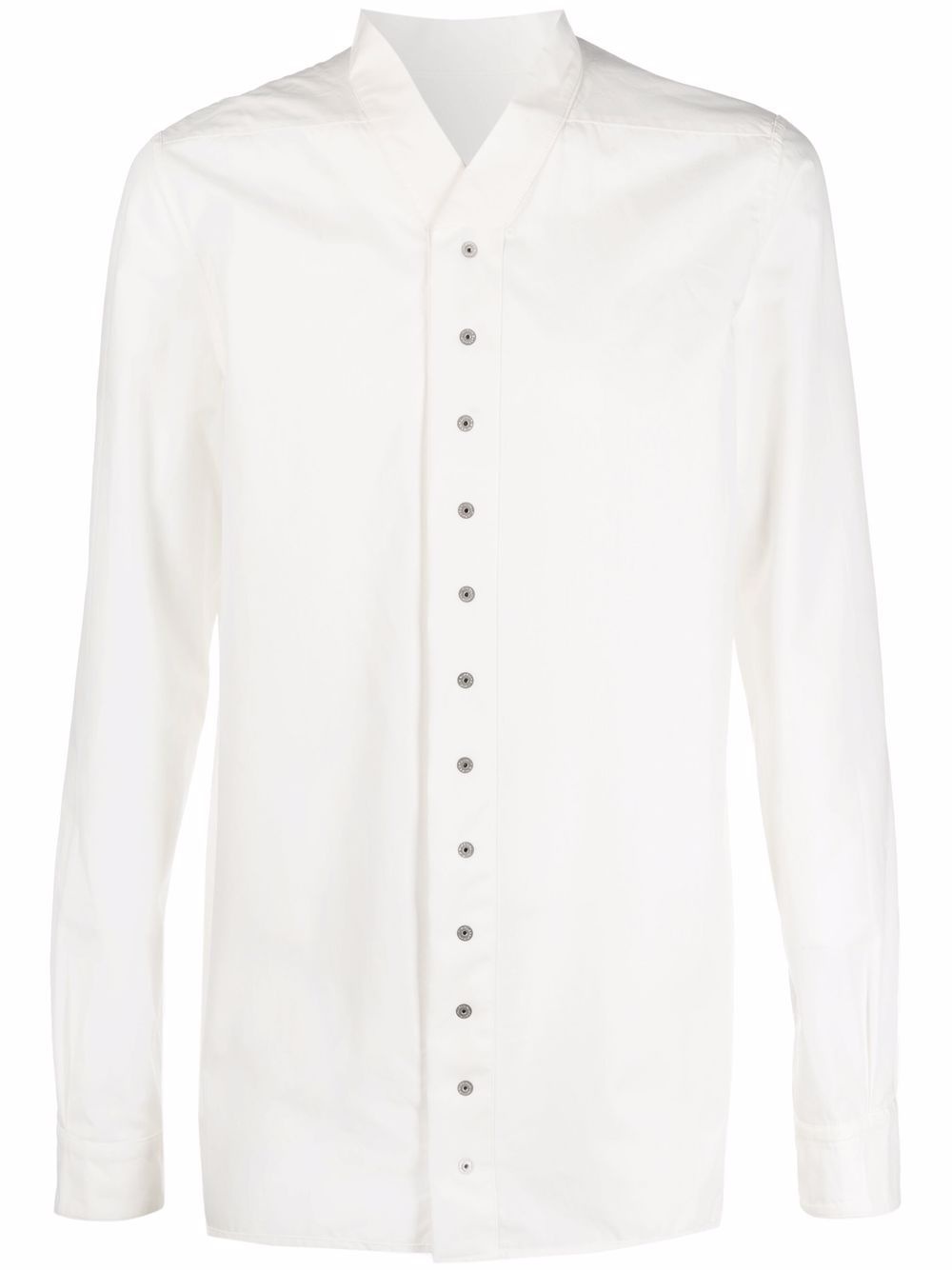 V-neck button-up shirt - 1