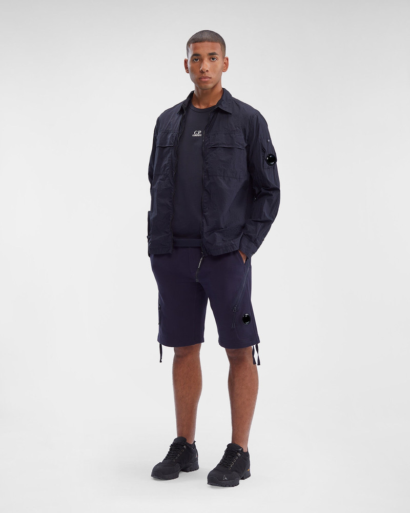 Diagonal Raised Fleece Zipped Pocket Shorts 6