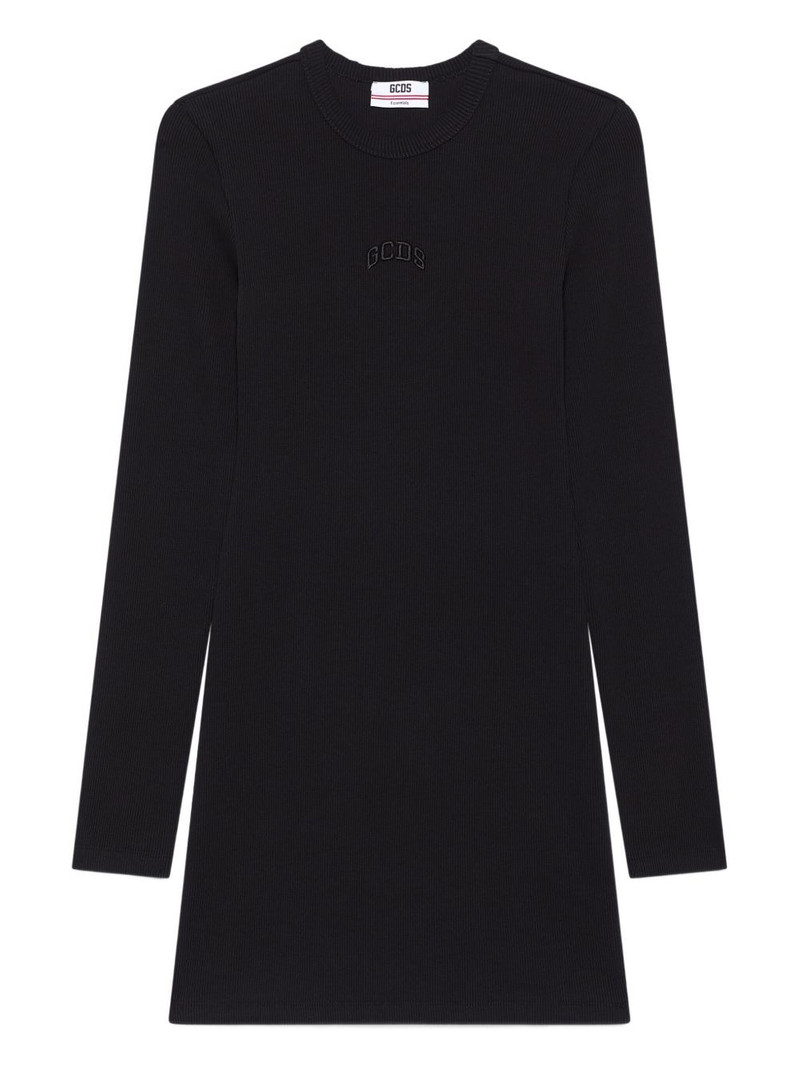 logo ribbed mini dress 1