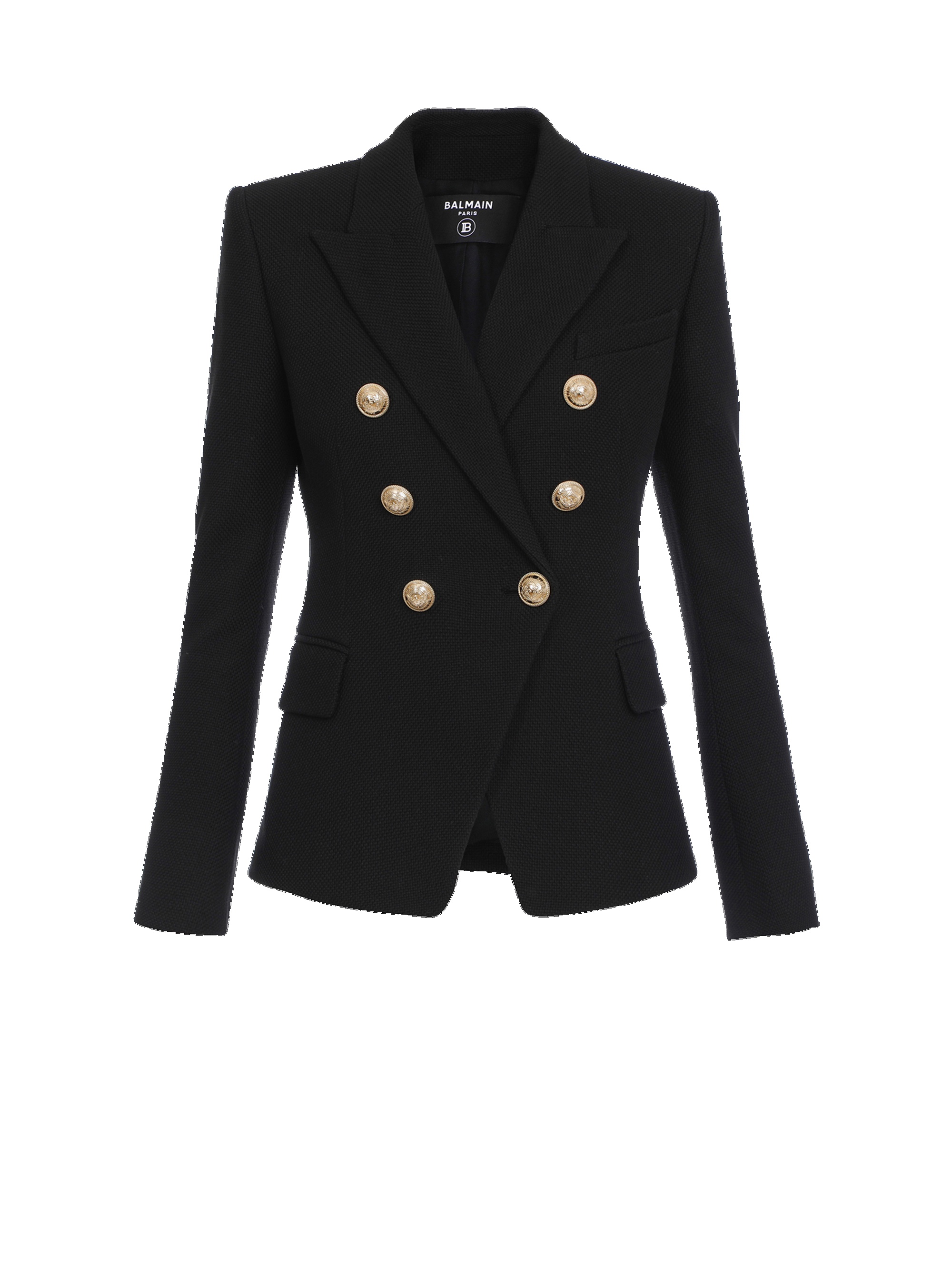 Cotton piqué double-buttoned jacket - 1