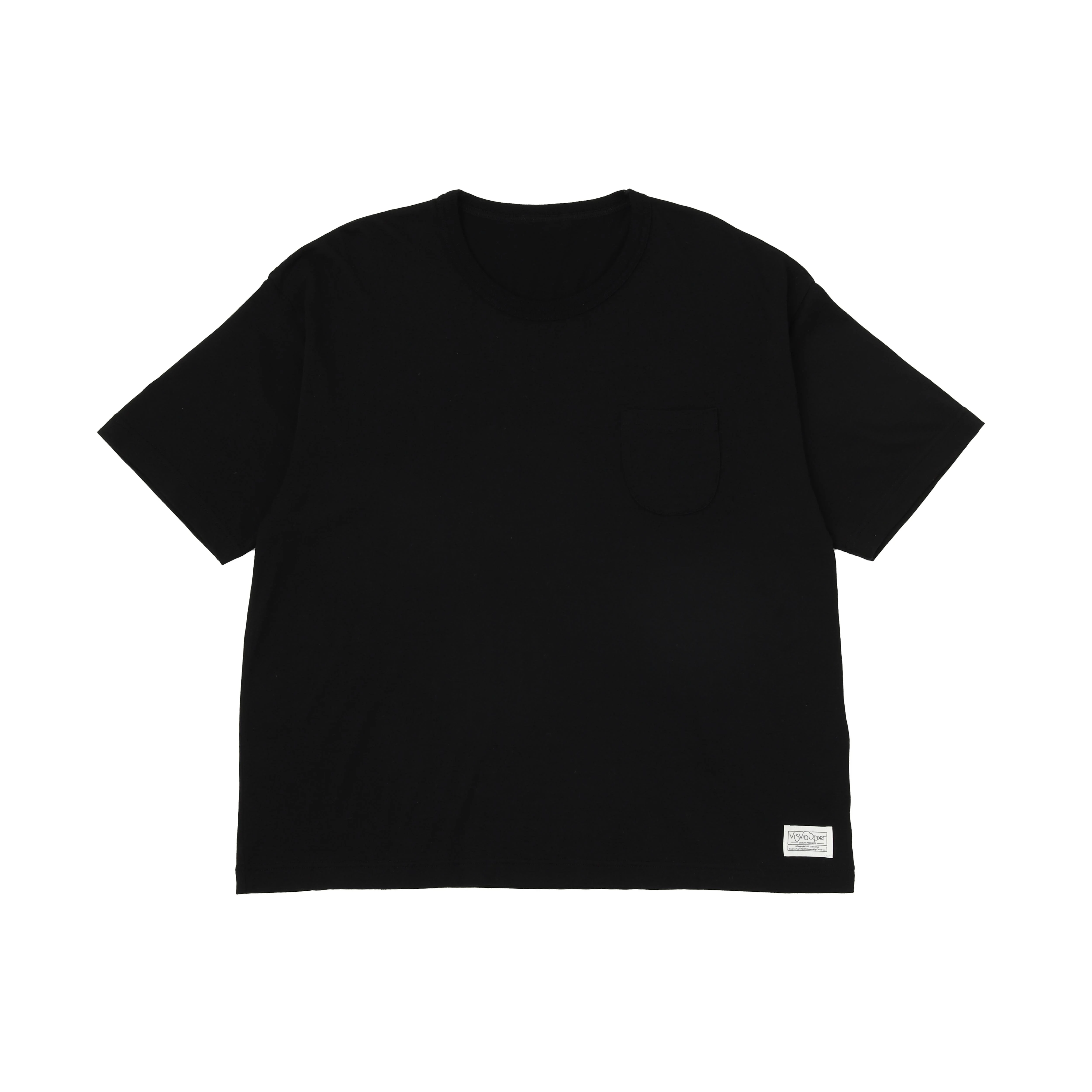 VS JUMBO TEE S/S W (SUPERFINE) BLACK - 1