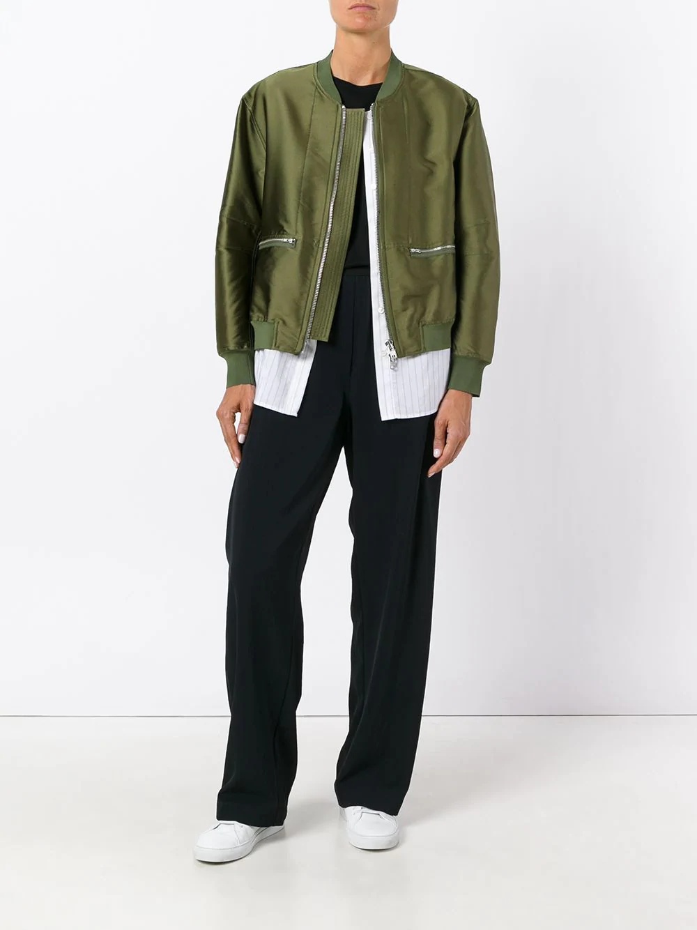 layered bomber jacket - 2