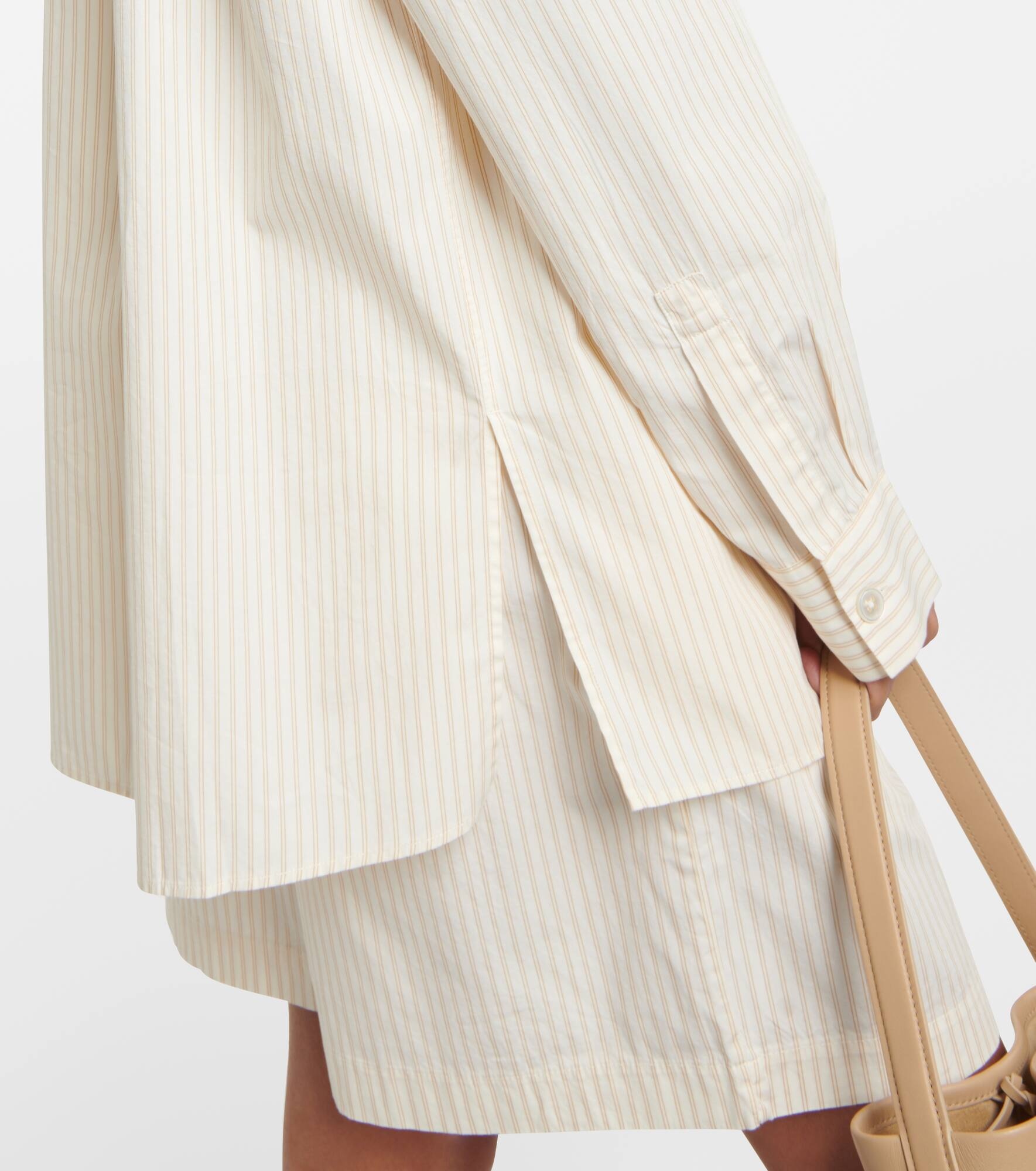 x Tekla striped cotton pajama shirt - 5