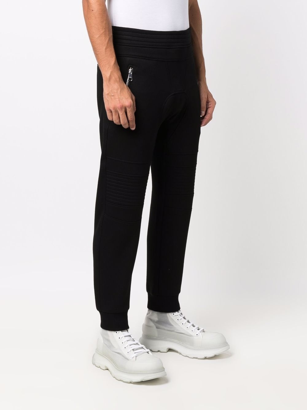 zip-details track pants - 3