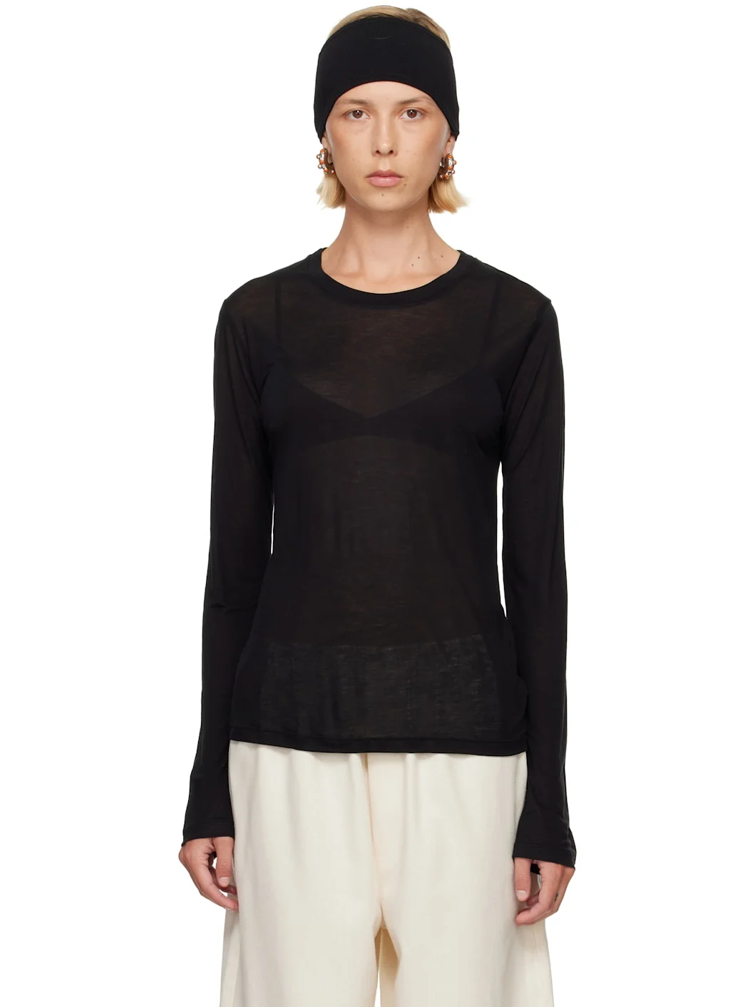 Black Long Sleeve T-shirt - 1