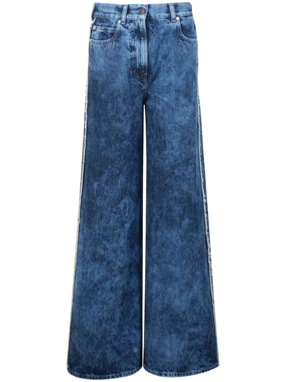 Unique jacquard wide-leg jeans - 1