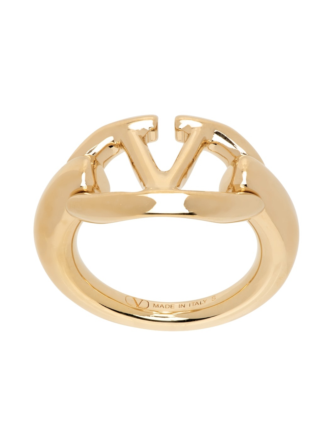Gold VLogo Gate Ring - 1
