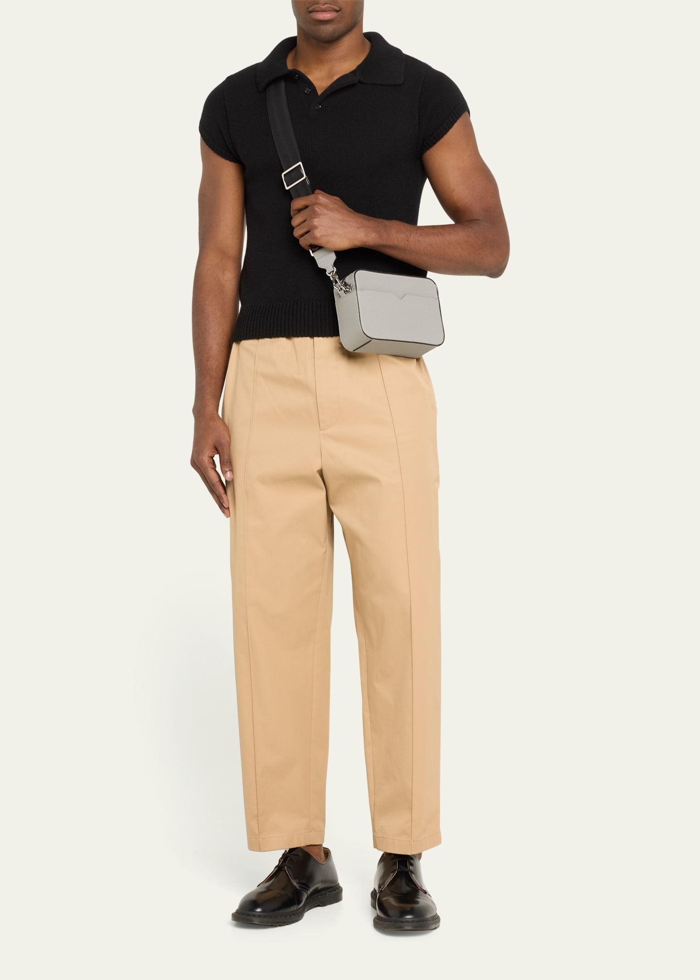 Men's Reporter Calfskin Crossbody Bag - 5