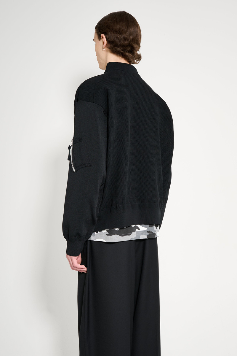 Comme Des Garçons COMME DES GARÇONS HOMME POLYESTER BOMBER JACKET BLACK outlook