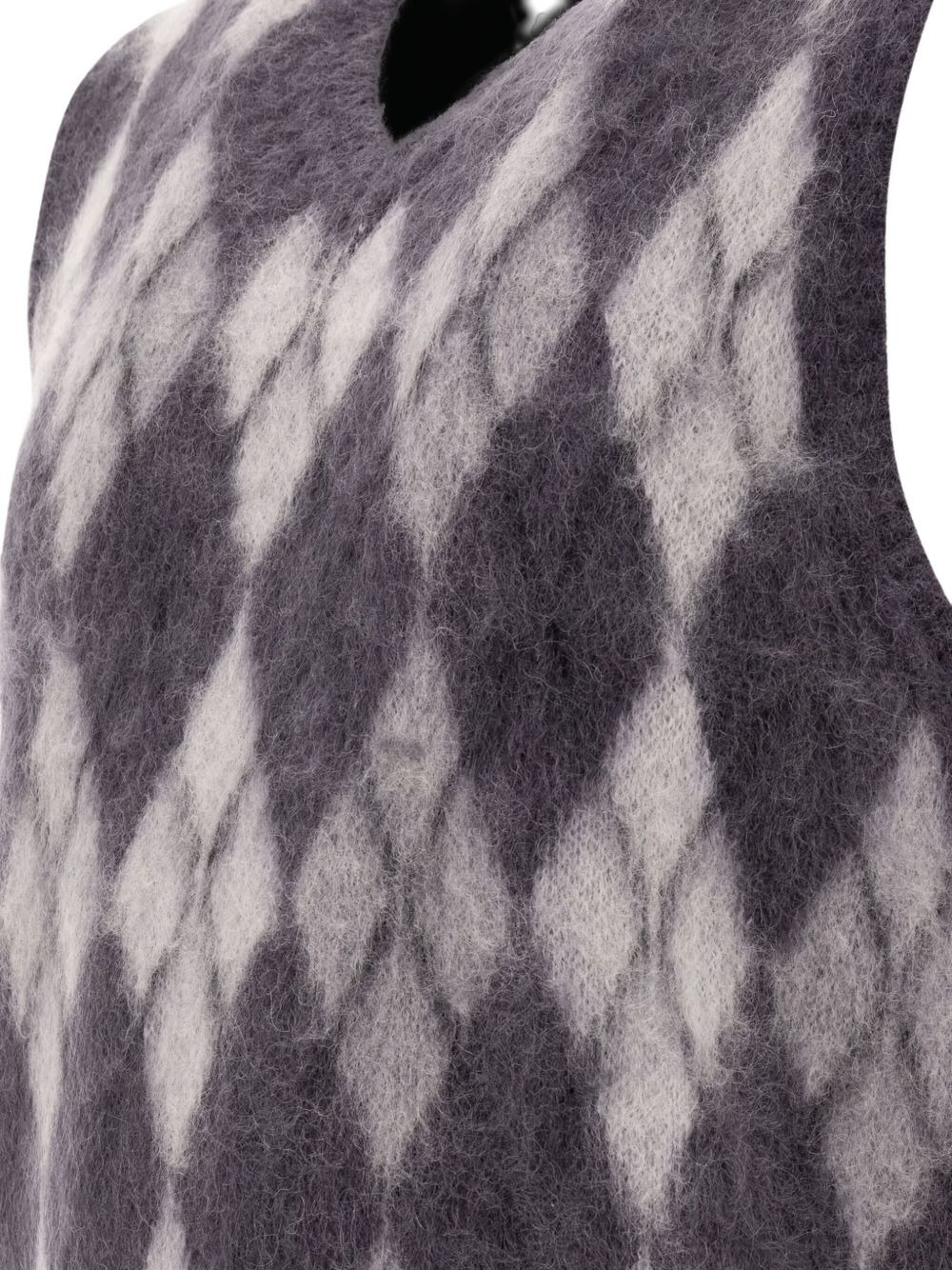argyle-knit vest - 4