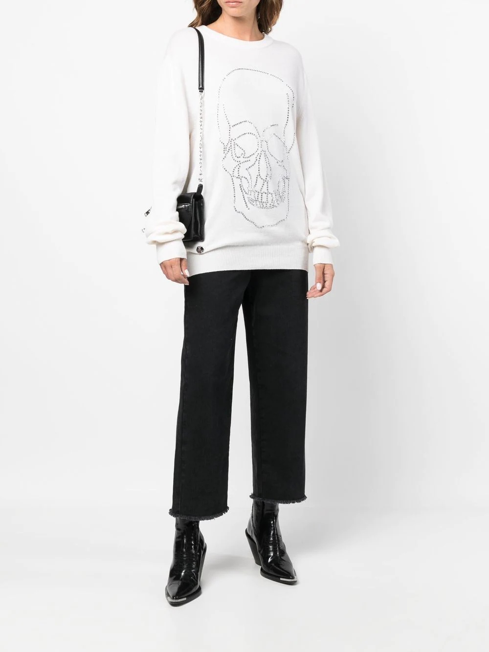 studded-skull cashmere pullover - 2