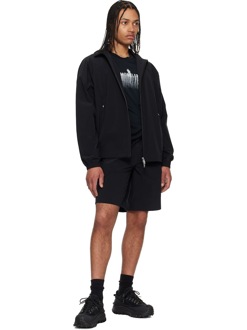 Moncler Black Logo Patch Shorts outlook