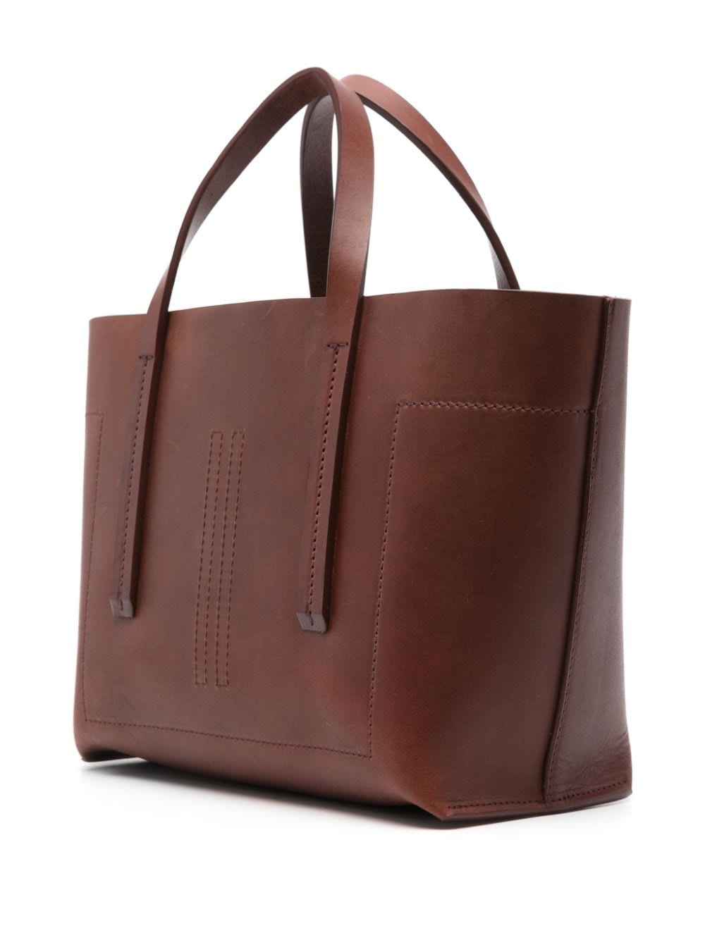 mini shopper leather tote bag - 3