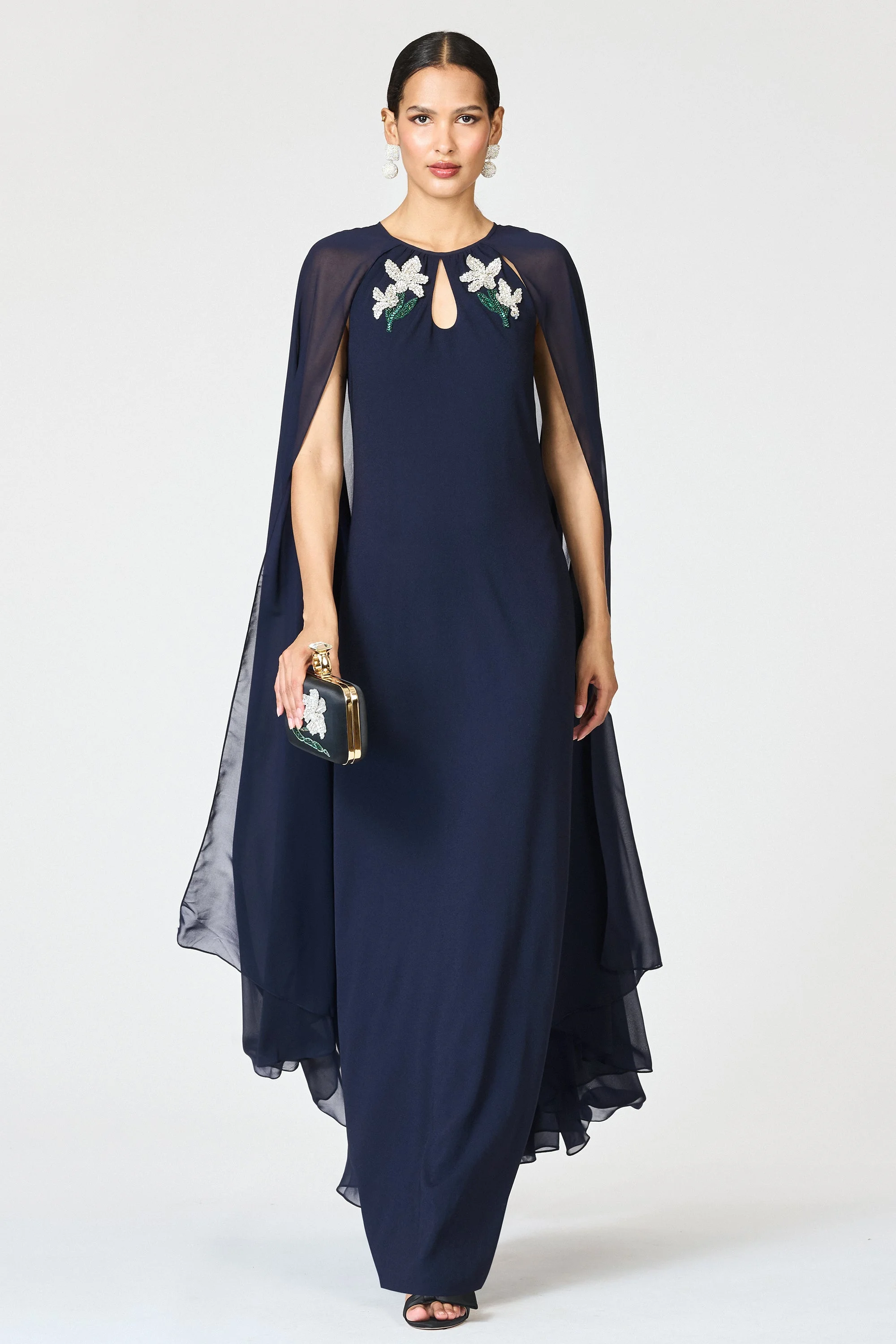 EMBELLISHED COLLEEN GOWN - MIDNIGHT - 1