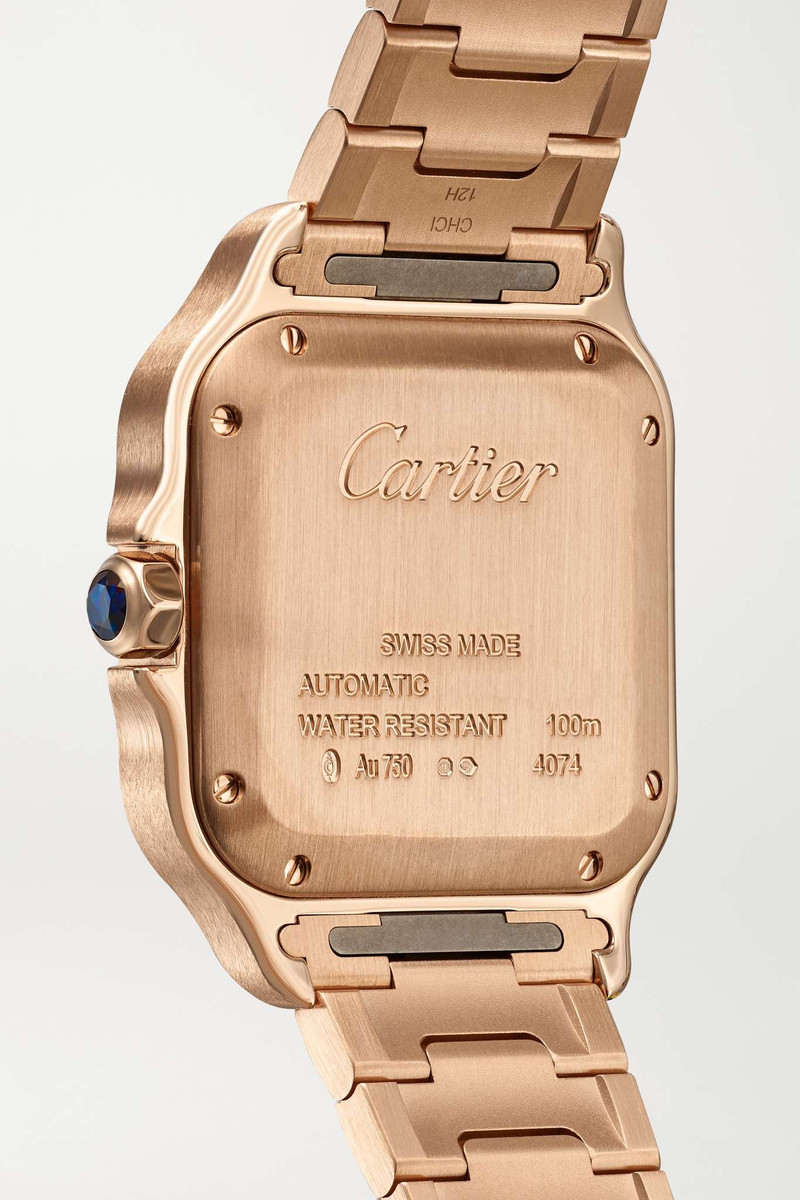 Santos de Cartier Automatic 35mm medium 18-karat rose gold watch 4