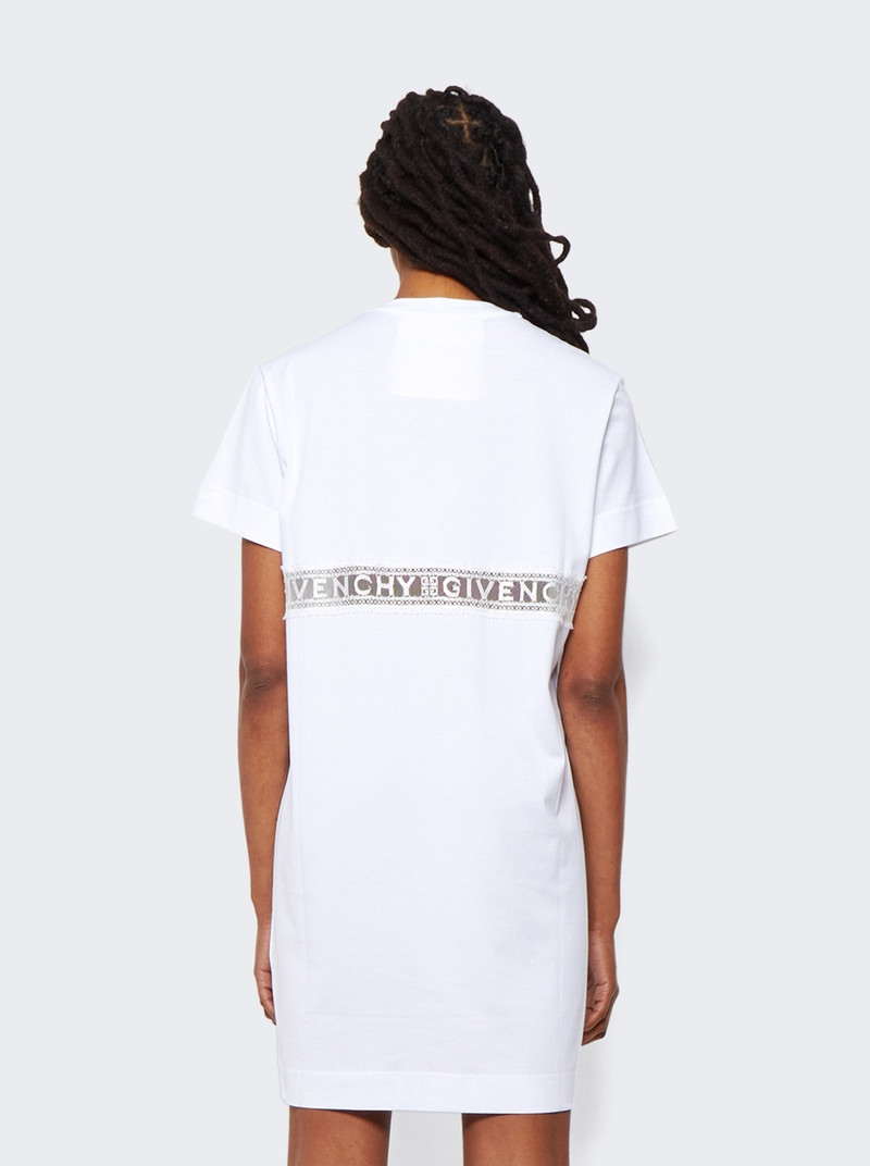 Lace Incrustation T-shirt Dress White 5
