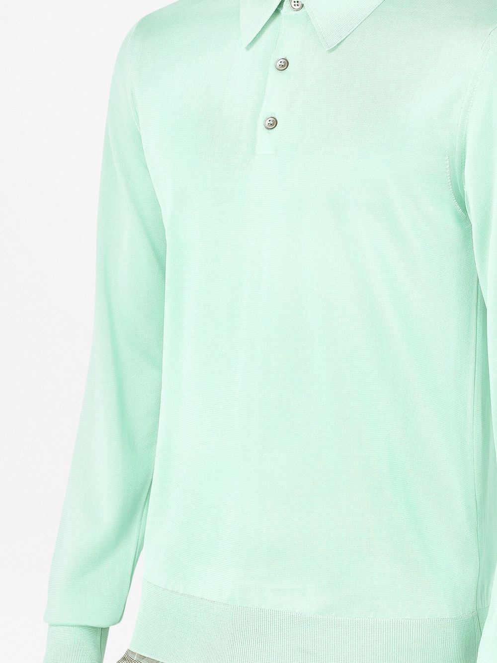 long-sleeve polo top - 5