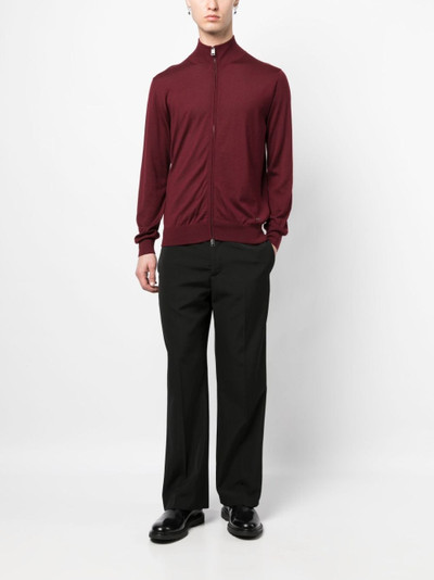 Brioni zip-up knit cardigan outlook