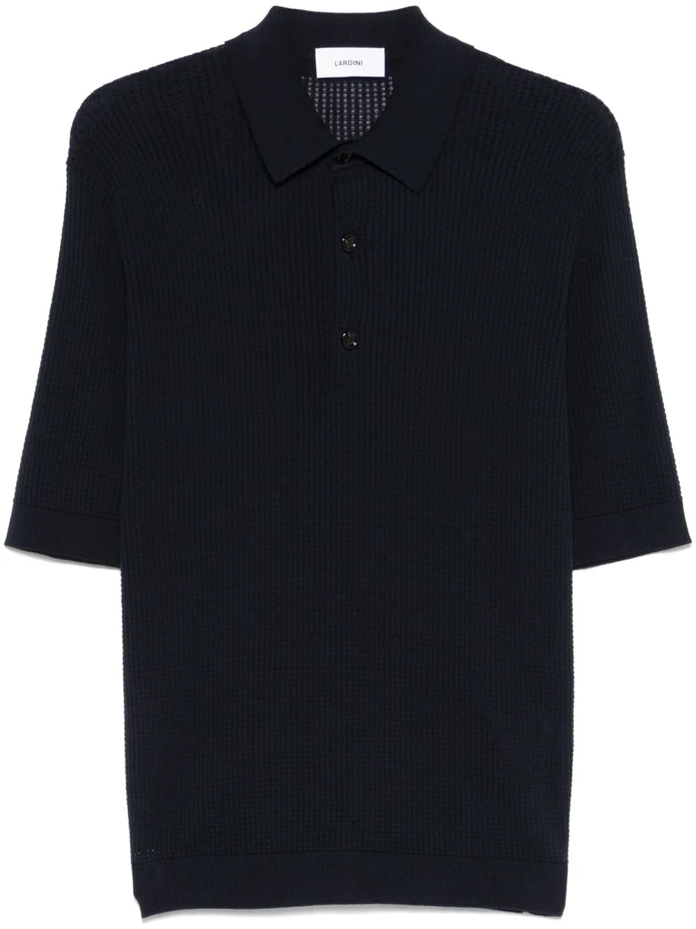 waffle-knit polo shirt - 1