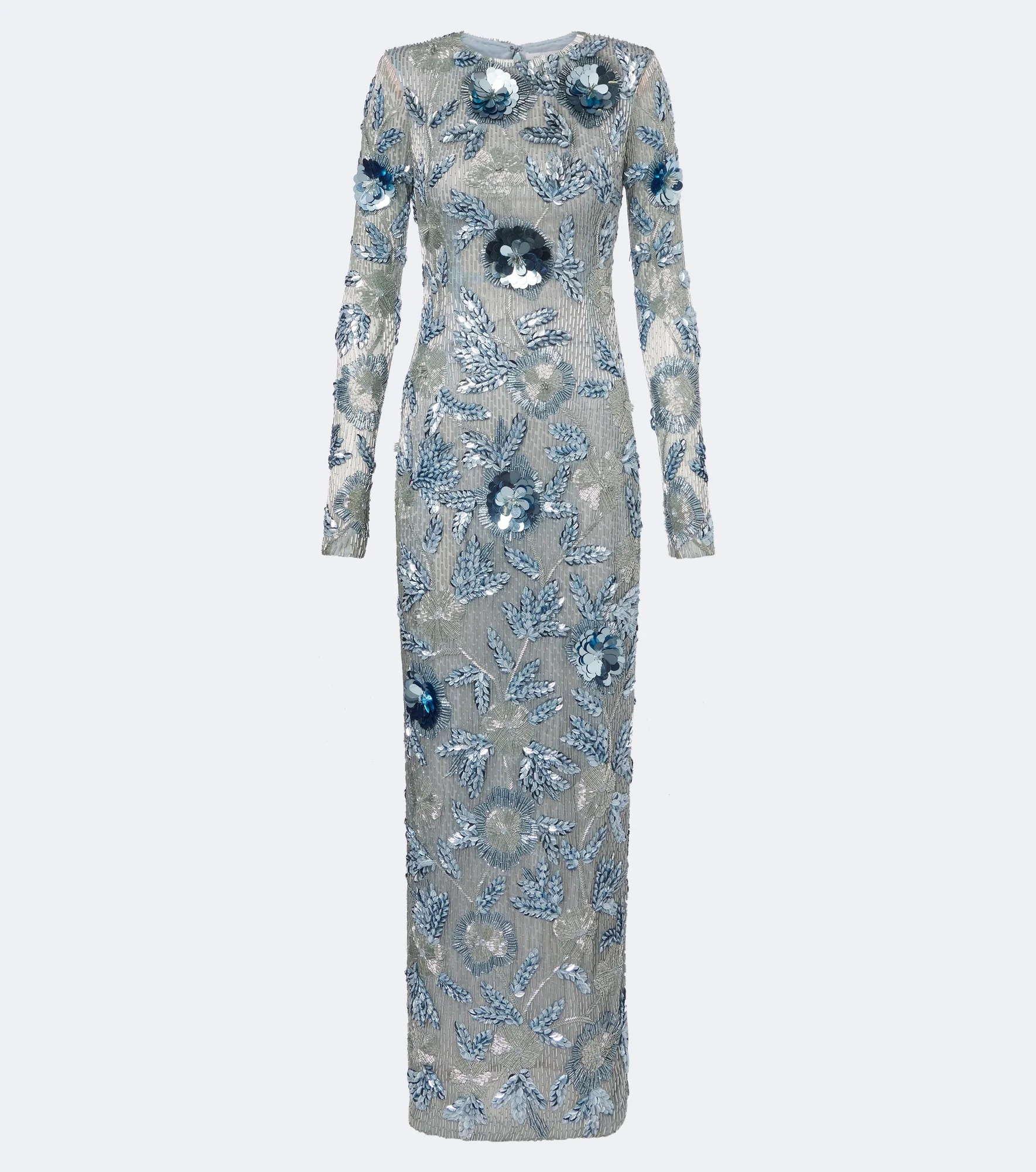 Pierre embellished floral-appliqué gown - 1