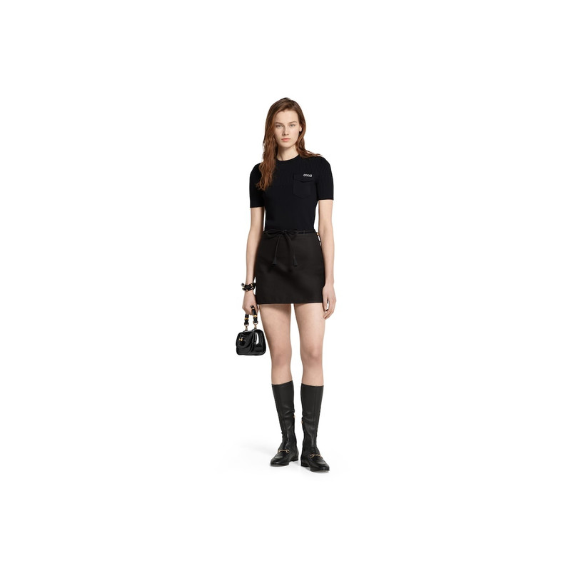 GUCCI Rib fabric top with intarsia outlook