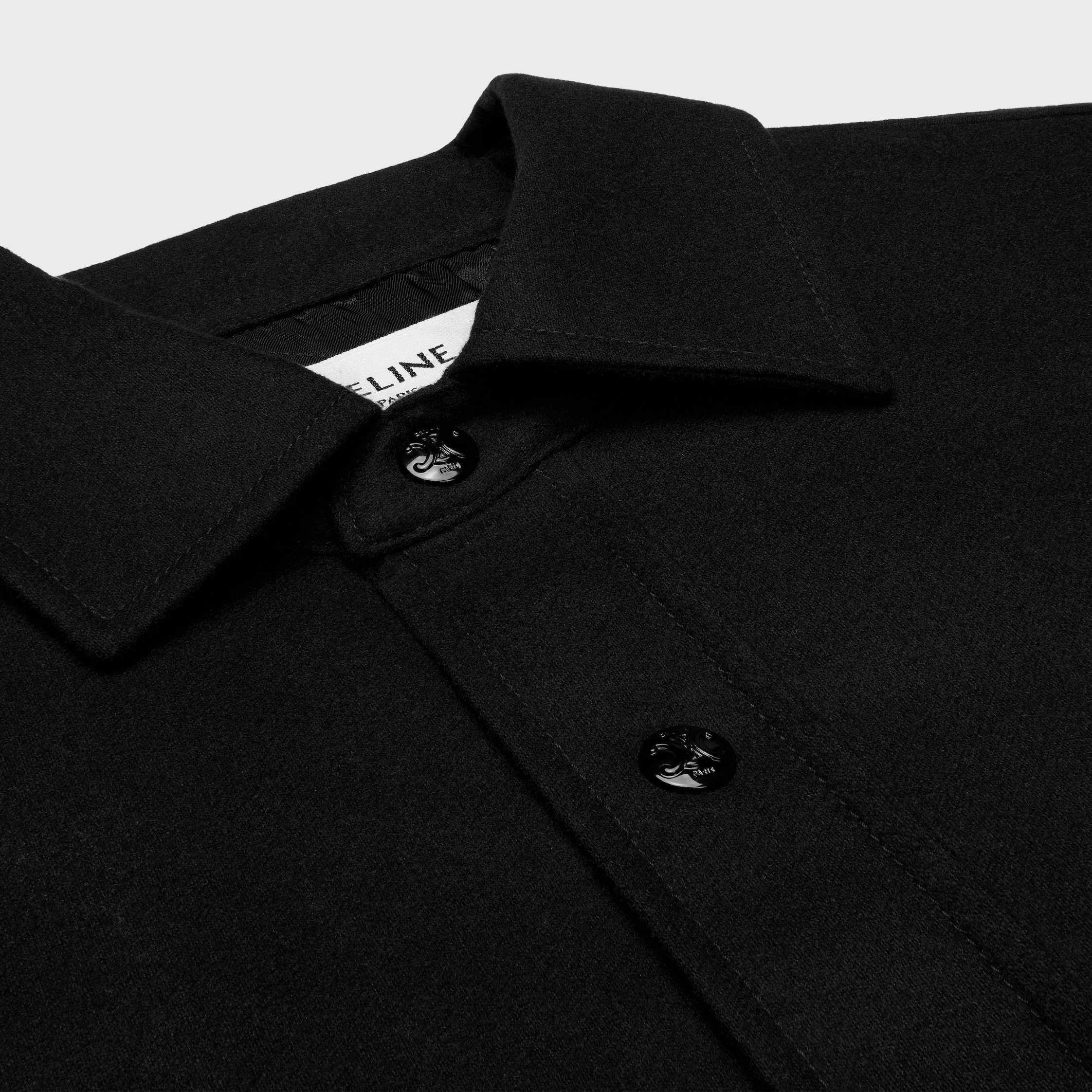 overshirt in cashmere flannel - 3