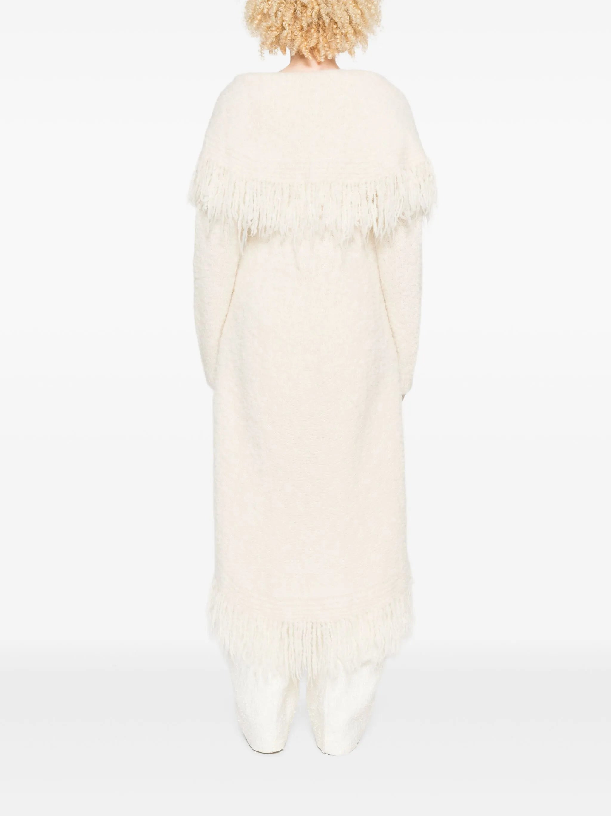 Victoria fringe-trimmed coat - 4