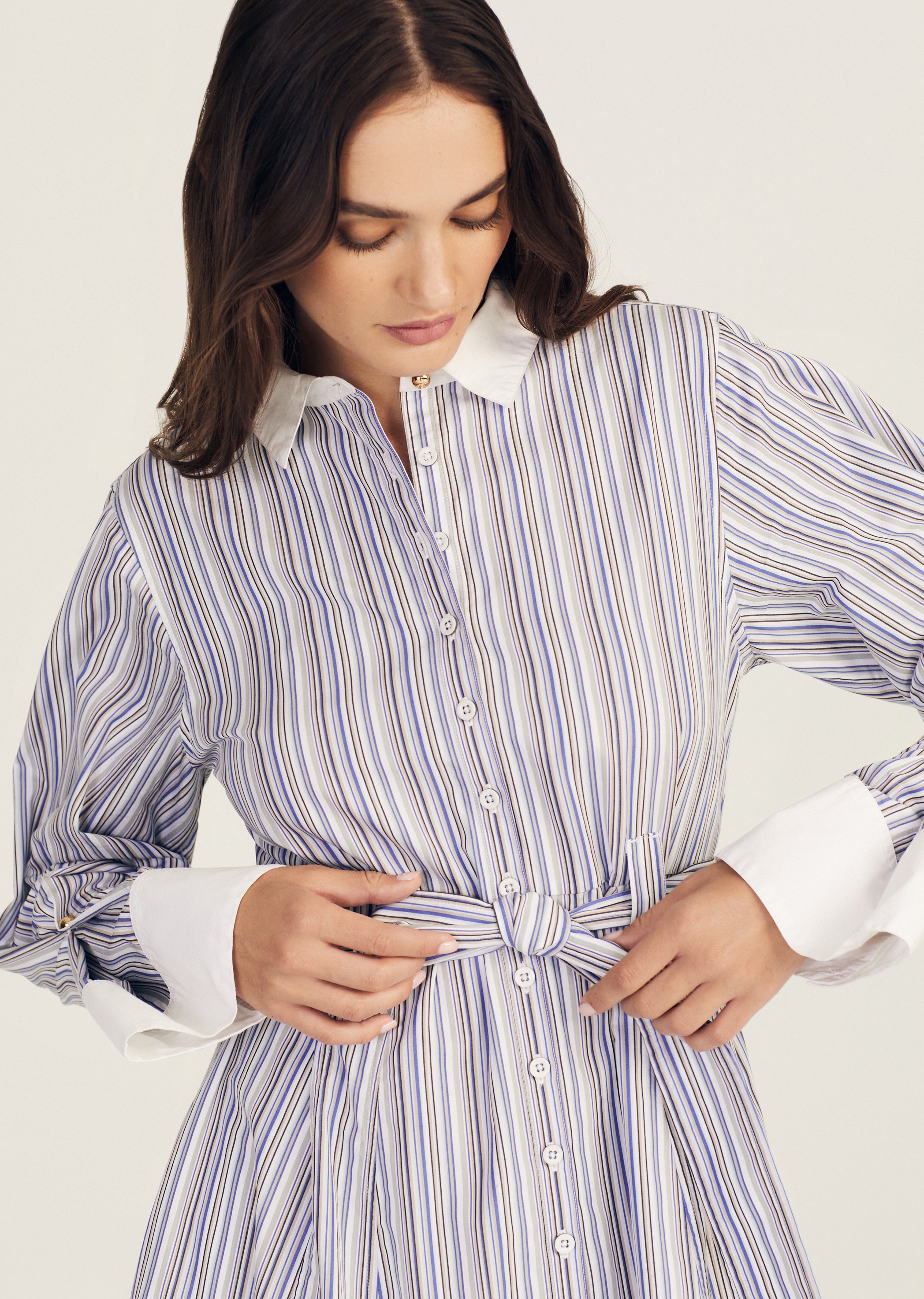 ALANA LONG SLEEVE SHIRT DRESS - 4