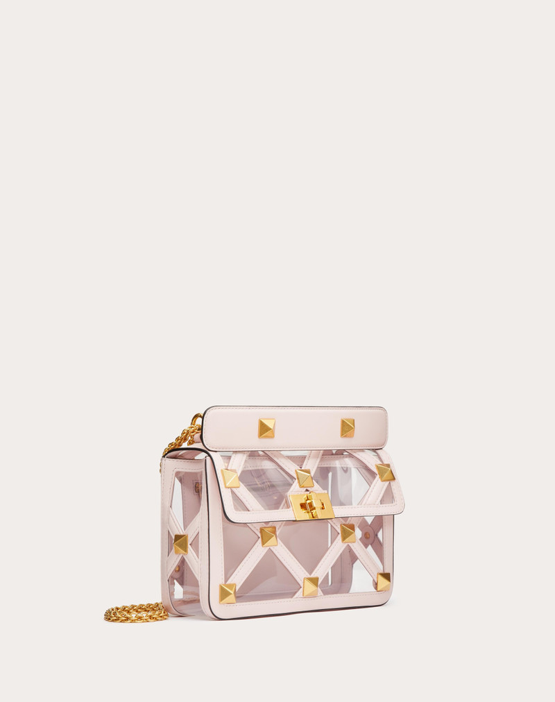 Valentino MEDIUM BAG WITH ROMAN STUD CHAIN IN POLYMER MATERIAL outlook