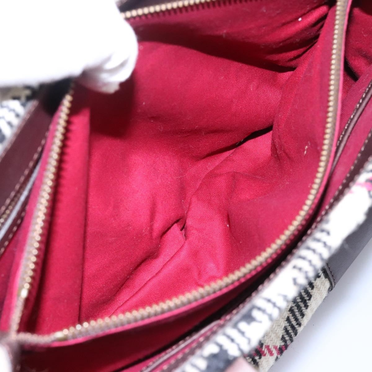 Burberry Nova Check Hand Bag Wool Beige - 12