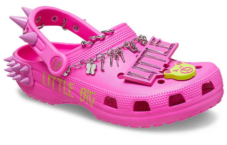 Crocs x LittleBig Classic Clog Sandals 'Pink' 207546-6QQ - 4