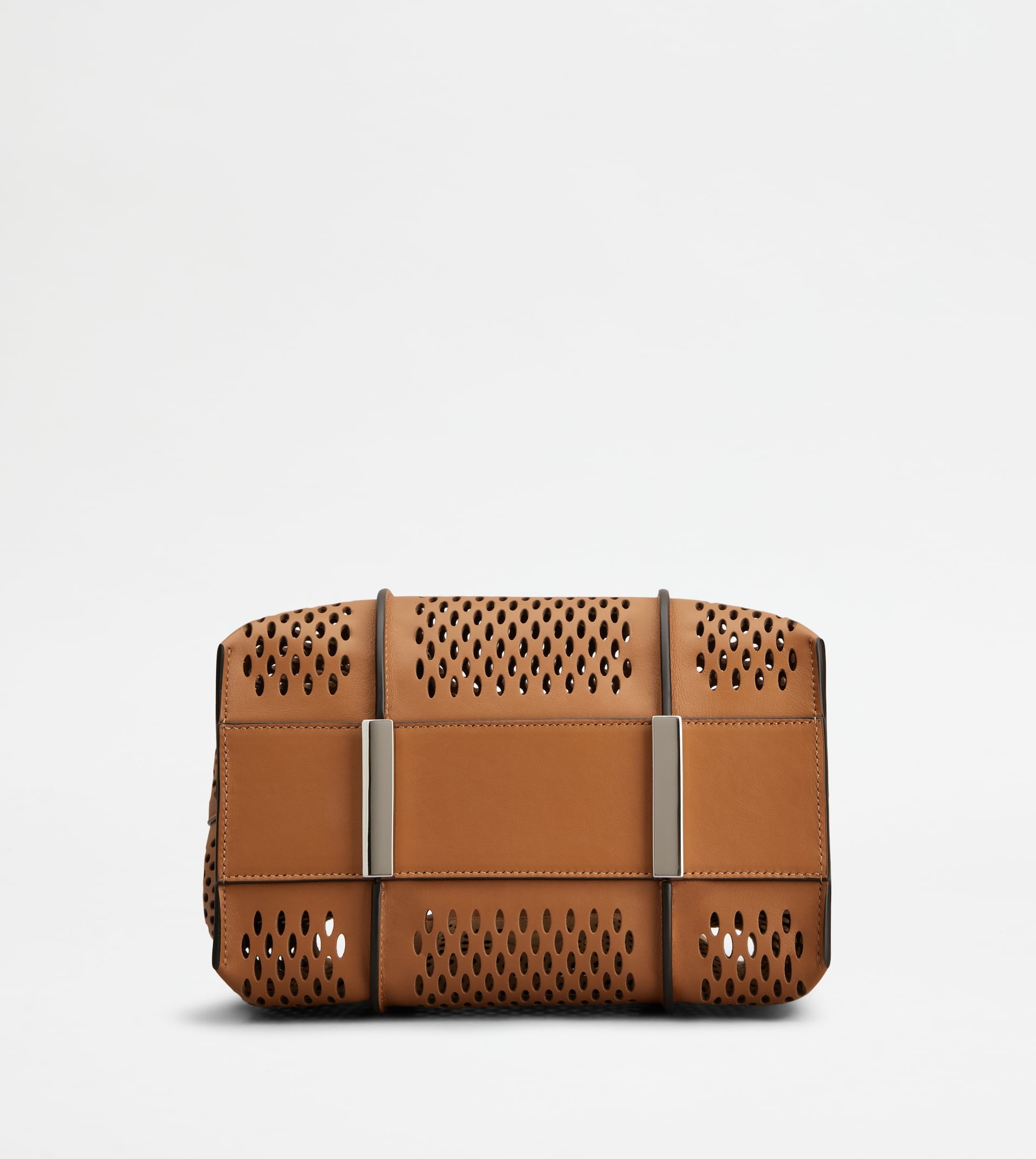 T TIMELESS SHOPPING BAG IN LEATHER MINI - BROWN - 3