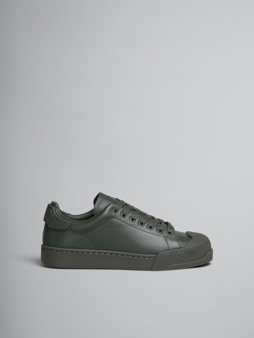 DADA BUMPER SNEAKER IN GREEN LEATHER - 1