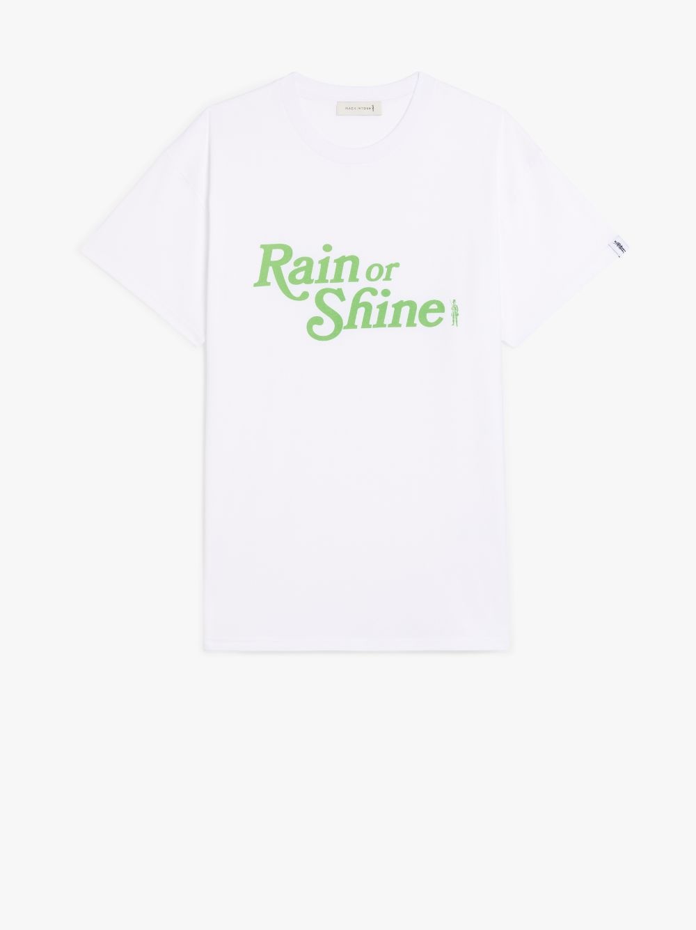 WHITE X GREEN COTTON RAIN OR SHINE T-SHIRT - 1