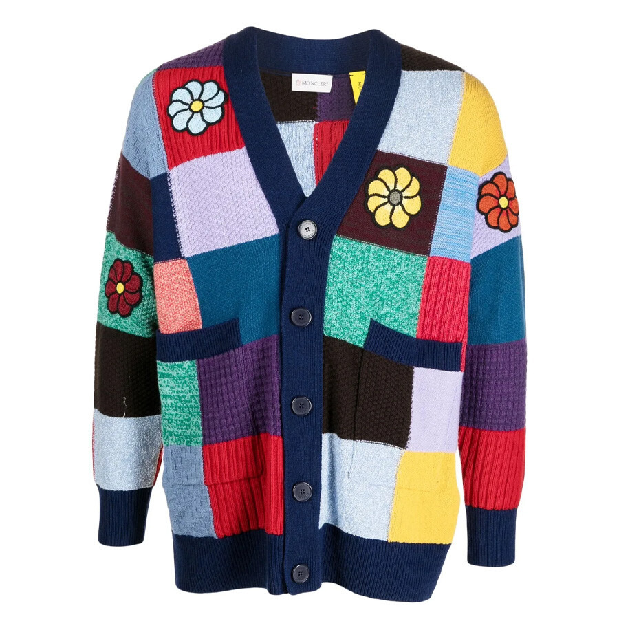 Moncler Patchwork-Design Crochet Cardigan - 5