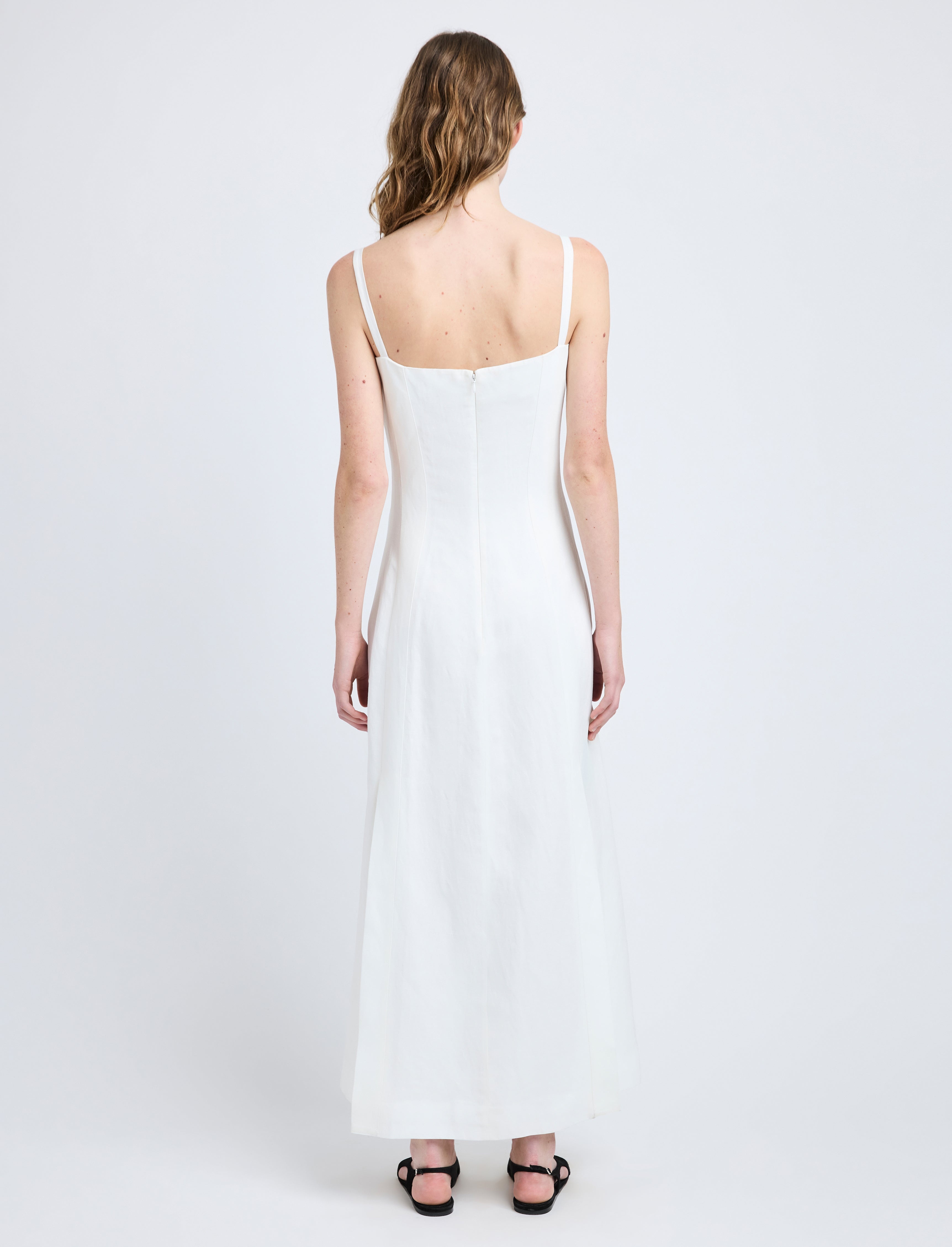 Candice Dress in Linen Viscose - 4
